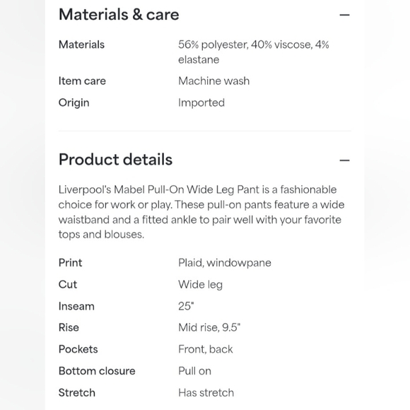 Liverpool Mabel Plaid Ankle Pants in Black and Green - Picture 3 of 4